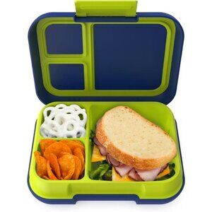 Leakproof Bento Lunch Box for Kids Teens 4 Compartment Microwave Dishwasher Safe